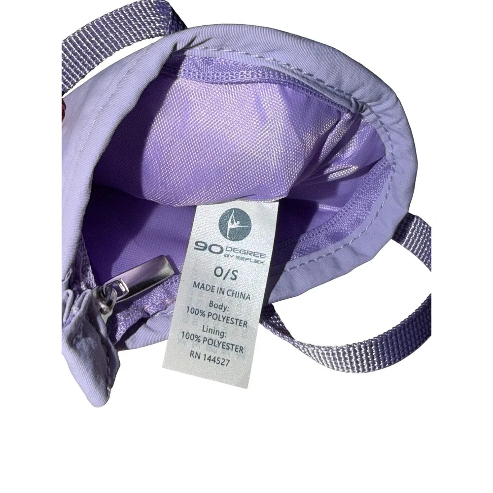 90 Degree by Reflex Mini Tote Bag Keychain Lavender Purple‎ Micro Zipper Pouch